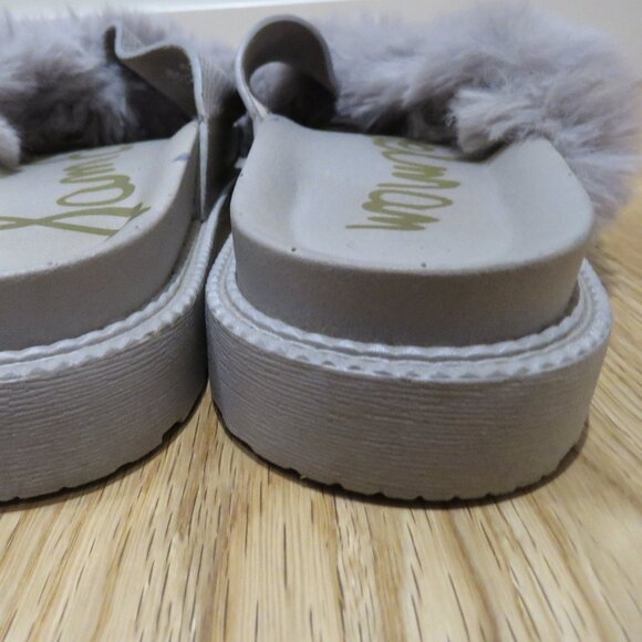 SAM EDELMAN Bianca Faux Fur Chunky Slide Shoes in Lilac Feminine - Size US 10 - Picture 8 of 12